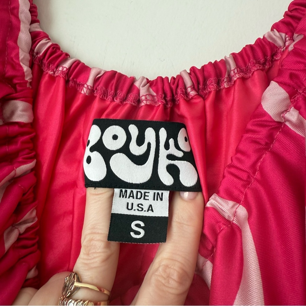 Boyko Hot Pink Squiggle Suzy Midi Dress S - Picture 4 of 5